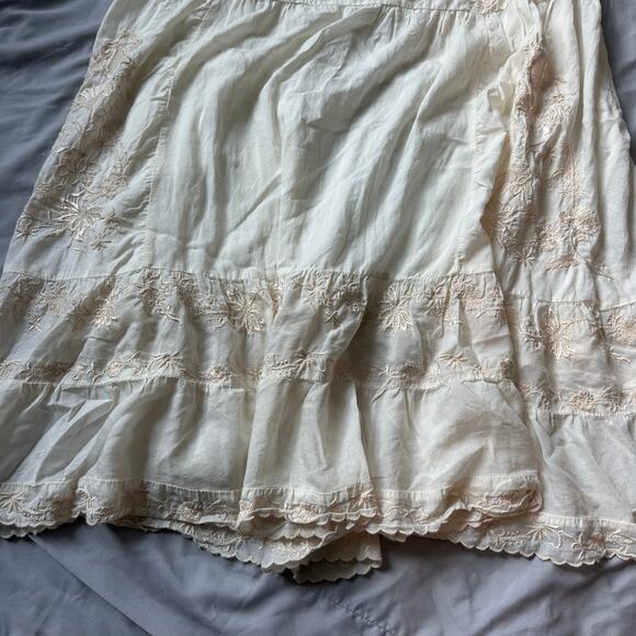Lucky Brand Cream, Boho, Lace Embroidered, Lined, Slip Maxi Dress- XL - Picture 11 of 12